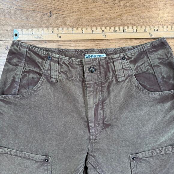 FREE PEOPLE We The Free Supersonic Slim Pants / Breen Brown Low Rise SZ 10 - Picture 9 of 11